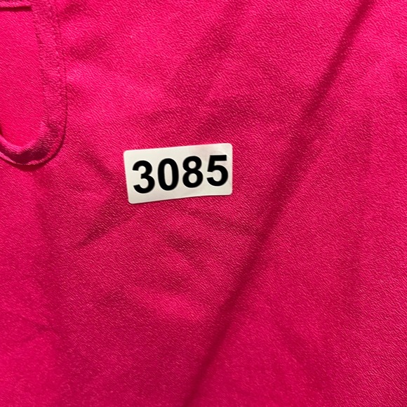 SHEIN Curve Hot Pink Ruffle Cap Sleeve Blouse 4XL Fuchsia Keyhole Back Top - Picture 9 of 9